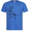 Мужская футболка Злий динозавр Ярко-синий Мужская футболка Злий динозавр Ярко-синий фото