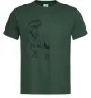 Мужская футболка Злий динозавр Темно-зеленый Мужская футболка Злий динозавр Темно-зеленый фото