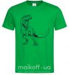 Мужская футболка Злой динозавр Зеленый фото