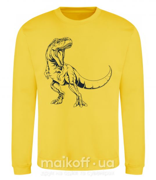 Світшот Злой динозавр Сонячно жовтий фото
