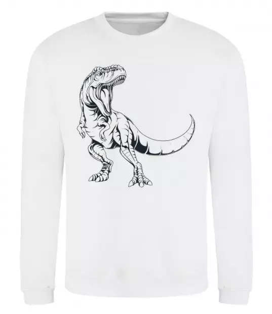 Свитшот Злий динозавр Белый фото