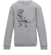 Детский Свитшот Злий динозавр Серый меланж фото