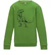 Детский Свитшот Злий динозавр Лаймовый фото