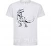 Дитяча футболка Злой динозавр Білий фото