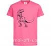 Детская футболка Злой динозавр Ярко-розовый фото