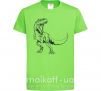 Детская футболка Злой динозавр Лаймовый фото