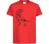 Детская футболка Злий динозавр Красный фото