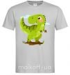 Чоловіча футболка Радостный динозавр Сірий фото