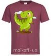 Чоловіча футболка Радостный динозавр Бордовий фото