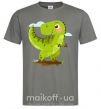 Мужская футболка Радостный динозавр Графит фото