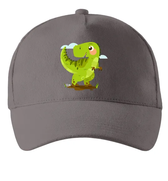 Кепка Щасливий динозавр Сірий фото