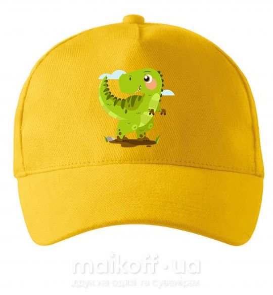 Кепка Радостный динозавр Солнечно желтый фото