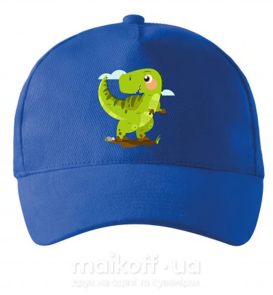 Кепка Радостный динозавр Ярко-синий фото