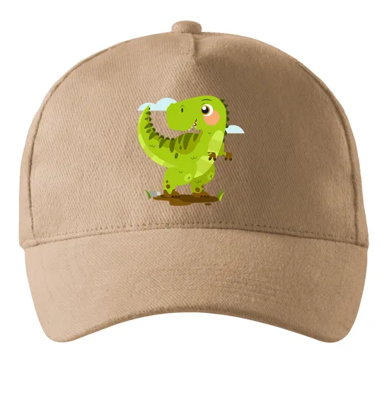 Кепка Щасливий динозавр Пісочний фото