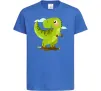 Детская футболка Щасливий динозавр Ярко-синий фото