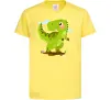 Детская футболка Щасливий динозавр Лимонный фото