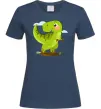 Женская футболка Щасливий динозавр Темно-синий фото