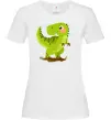 Женская футболка Щасливий динозавр Белый фото