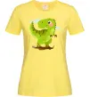 Женская футболка Щасливий динозавр Лимонный фото