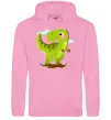 Чоловіча толстовка (худі) Щасливий динозавр Рожевий фото