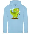 Чоловіча толстовка (худі) Щасливий динозавр Блакитний фото