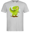 Мужская футболка Щасливий динозавр Серый фото