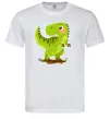 Мужская футболка Щасливий динозавр Белый фото