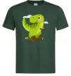 Мужская футболка Щасливий динозавр Темно-зеленый фото