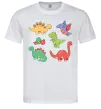 Мужская футболка Mini dinos Белый фото