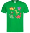 Мужская футболка Mini dinos Зеленый фото