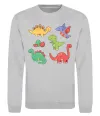 Свитшот Mini dinos Серый меланж фото