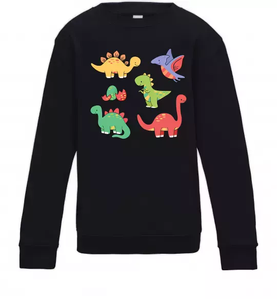Детский Свитшот Mini dinos Черный фото