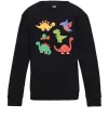 Детский Свитшот Mini dinos Черный фото