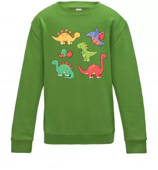 Детский Свитшот Mini dinos Лаймовый фото