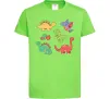 Детская футболка Mini dinos Лаймовый фото