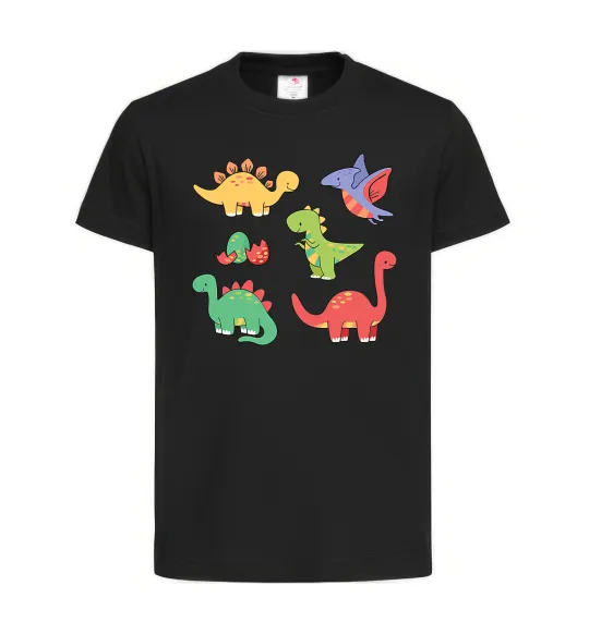 Детская футболка Mini dinos Черный фото