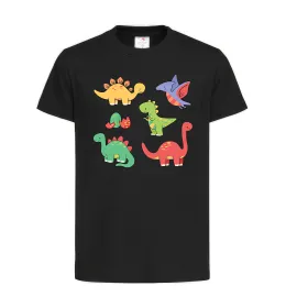Детская футболка Mini dinos Черный фото
