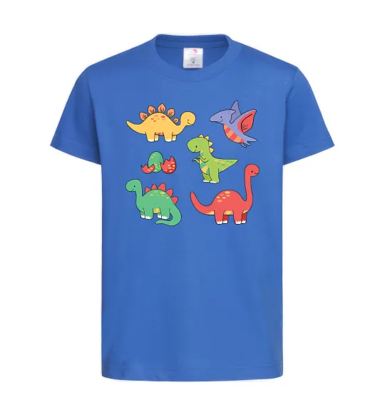 Детская футболка Mini dinos Ярко-синий фото