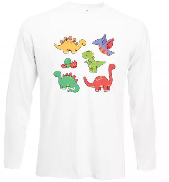 Лонгслив Mini dinos Белый фото