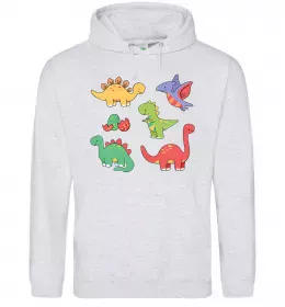 Мужская толстовка (худи) Multicolor dinos Черный фото