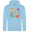 Мужская толстовка (худи) Mini dinos Голубой фото