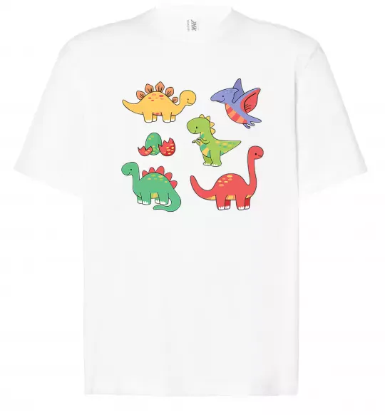 Футболка Оверсайз Mini dinos Белый фото