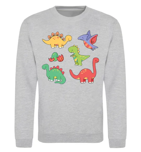 Світшот Mini dinos Сірий меланж фото