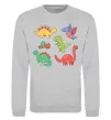 Світшот Mini dinos Сірий меланж фото