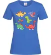 Жіноча футболка Mini dinos Яскраво-синій фото