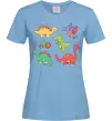 Жіноча футболка Mini dinos Блакитний фото