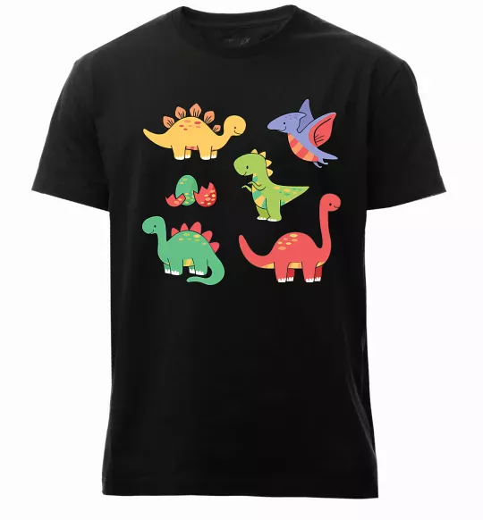 Чоловіча преміум футболка Mini dinos Чорний фото