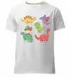 Чоловіча преміум футболка Mini dinos Білий фото