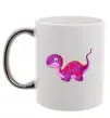 Чашка с цветной ручкой Fuchsia dino Серебро фото
