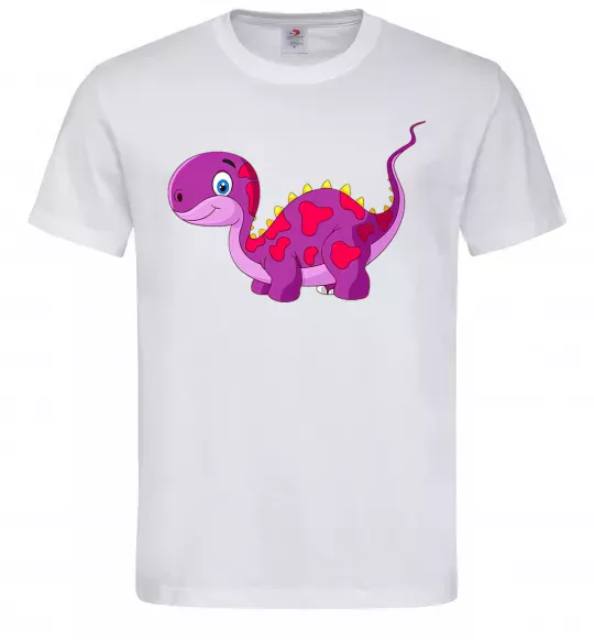 Мужская футболка Fuchsia dino Белый фото